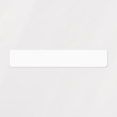 Rectangle transparent blanc étanche Étiquettes (Design 1)