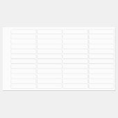 Rectangle transparent blanc étanche Étiquettes (Feuille)