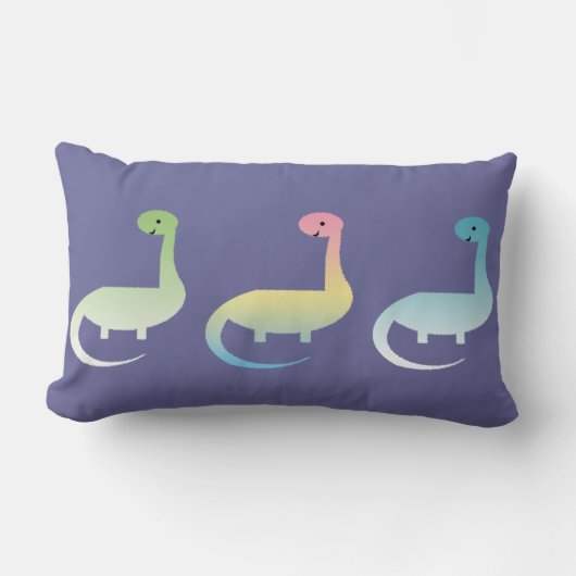 Rectangle Trois Dinosaures Coussin coloré (Recto)