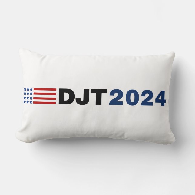 Rectangle Trump 2024 DJT Lumbar Coussin (Recto)