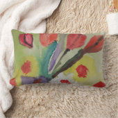 Rectangle Tulipes Abstraites Jeter Coussin (Couverture)