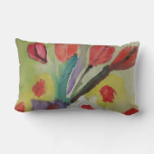 Rectangle Tulipes Abstraites Jeter Coussin (Verso)