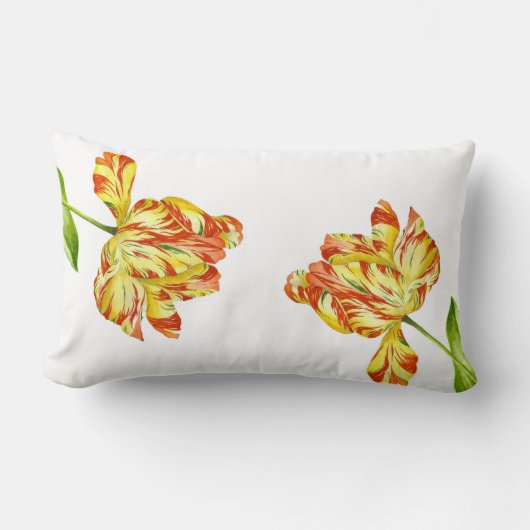 Rectangle Tulipes fières sur un Coussin Lumbar (Recto)