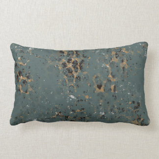 Rectangle Turquoise et Cheetah Coussin d'impression