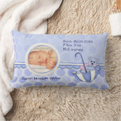 Rectangle Umbrella Teddy Pois Blue Photo Coussin (Couverture)