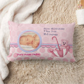 Rectangle Umbrella Teddy Pois Pink Photo Coussin (Couverture)