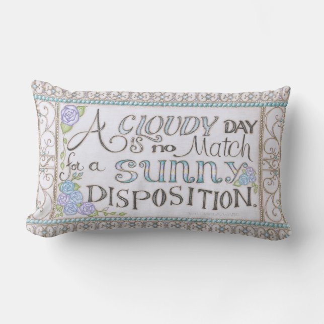 Rectangle Un Coussin de Lancer avec une Disposition Ensoleil (Recto)