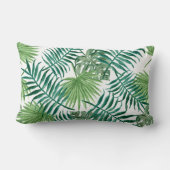 Rectangle Un coussin lombaire plus vert de jet de palmettes (Verso)
