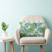 Rectangle Un coussin lombaire plus vert de jet de palmettes (Chaise)