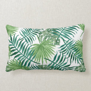 Rectangle Un coussin lombaire plus vert de jet de palmettes