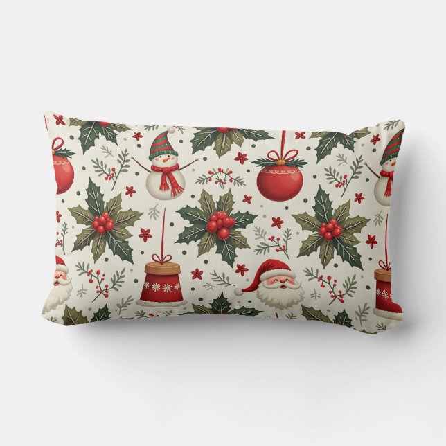 Rectangle Un joli coussin qui express Noël (Verso)