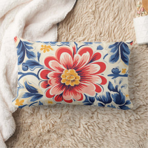 Rectangle Une housse de coussin décorative présentant une gr