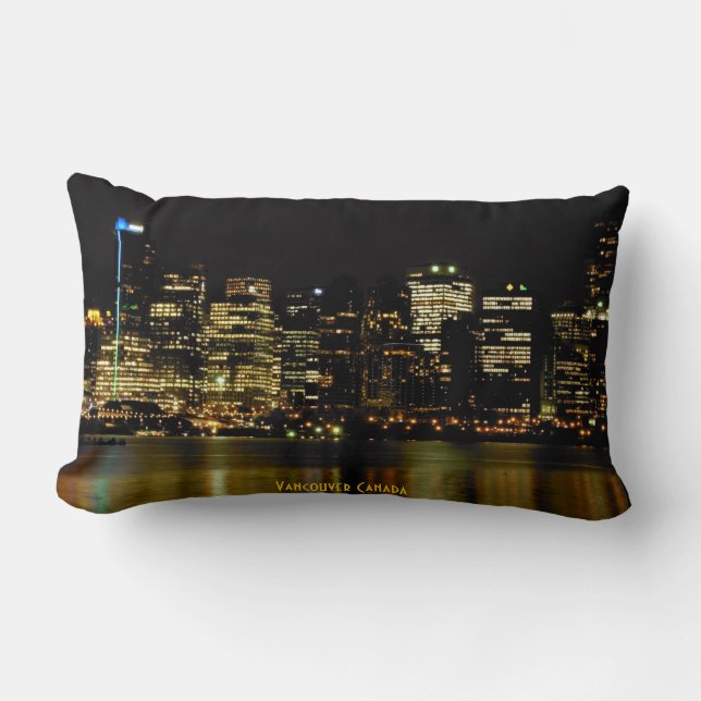Rectangle Vancouver Souvenir Coussin Vancouver Skyline Cadea (Recto)