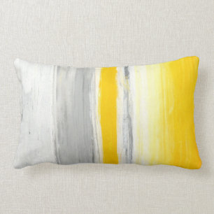 Rectangle "Vers le bas au-dessous" du coussin gris et jaune