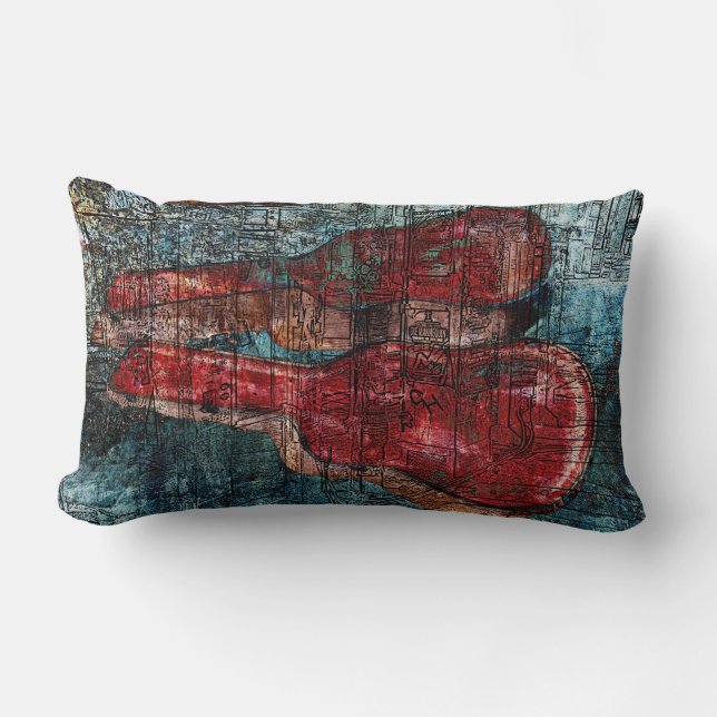 Rectangle vieux coussin de collage de caisses de guitare (Recto)