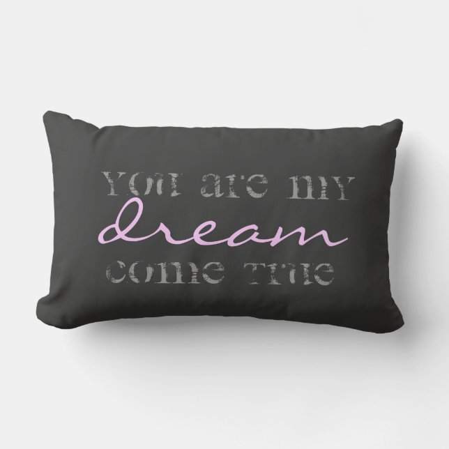 Rectangle vous êtes mon rêve venez coussin vrai (Recto)
