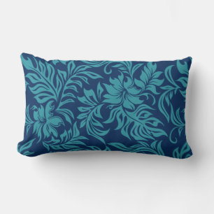 Rectangle Waikiki Hibiscus Hawaïen réversible Coussin Lumbar