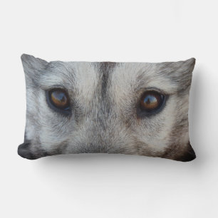 Rectangle Wolf Eyes Coussin Husky Wolf Pup Cadeaux Coussin