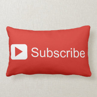 Rectangle Youtube souscrivent le coussin