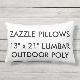 Rectangle Zazzle Custom Outdoor Lumbar Coussin Blank Modèle