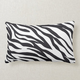 Rectangle Zebra Print Animal Motif coussin
