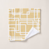 Rectangles Blancs Rétro Modernes Sur Chameau (Gant de toilette)