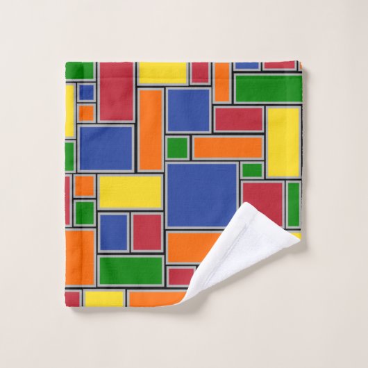 Rectangles colorées  (Gant de toilette)