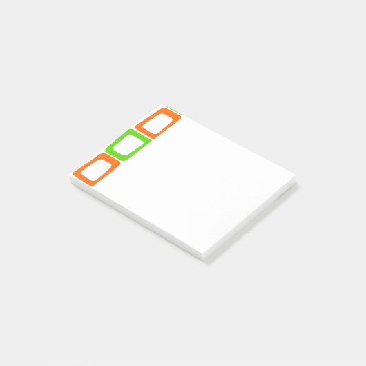 Rectangles décalées Notes post-it (Incliné)