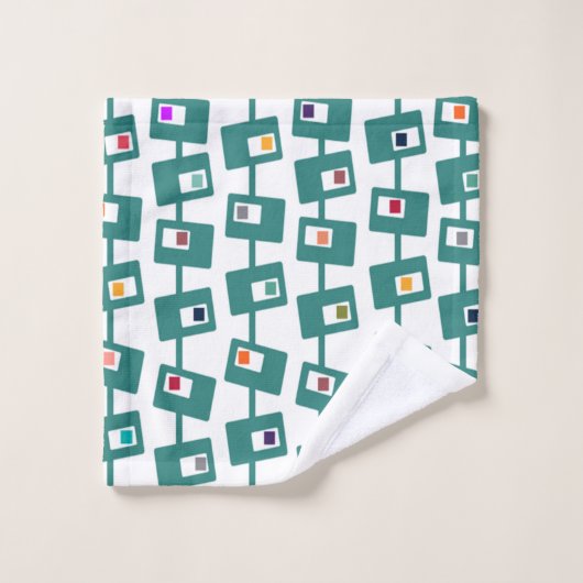 Rectangles et Carrés modernes du milieu du siècle (Gant de toilette)