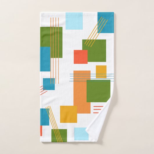 Rectangles et lignes Abstraites (Serviette à main)