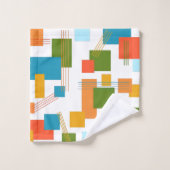 Rectangles et lignes Abstraites (Gant de toilette)