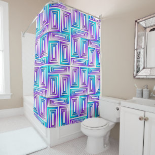 rectangles géométriques rideau de douche