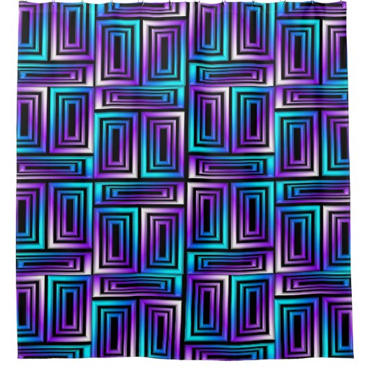 rectangles géométriques rideau de douche (Devant)