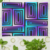 rectangles géométriques serviette de cuisine (Plié)