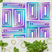 rectangles géométriques serviette de cuisine (Plié)