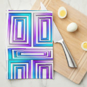 rectangles géométriques serviette de cuisine (Quart Plié)