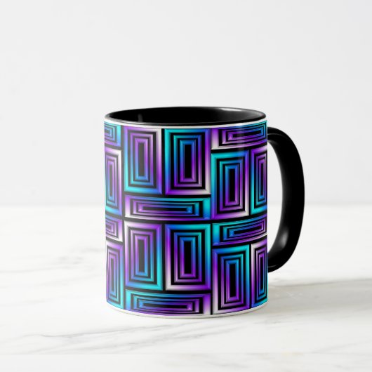 rectangles géométriques tasse de café (Devant droit)