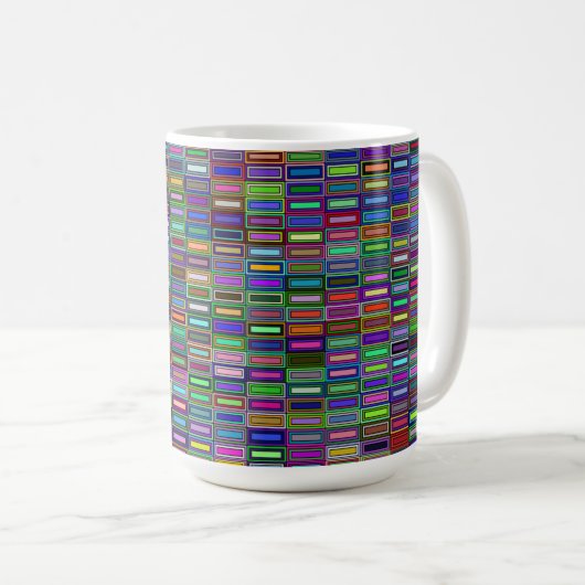 Rectangles imbriquées Mug 15 oz (Devant droit)
