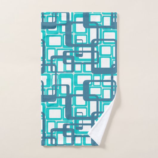 Rectangles modernes ouvertes du milieu du siècle (Serviette à main)