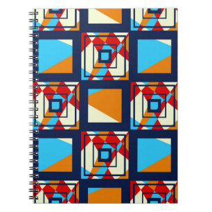 Rectangles of colorful pieces. Trendy seamless pat Notitieboek