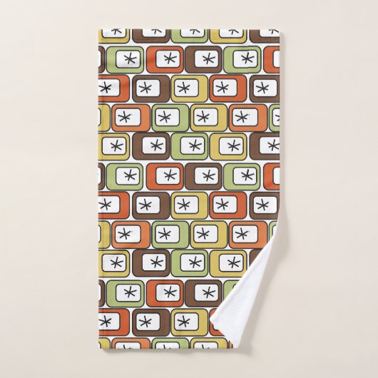 Rectangles rétro avec Starbursts (Serviette à main)