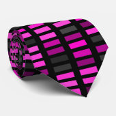 Rectangles roses, pourpres et gris sur la cravate (Roulé)
