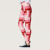 Rectangles rouges et roses Leggings (Gauche)
