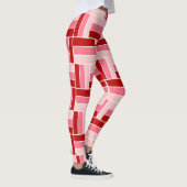 Rectangles rouges et roses Leggings (Droite)
