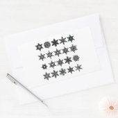 Rectangulaire 20 Sticker Snowflake Bundle, Flake Winter (Enveloppe)