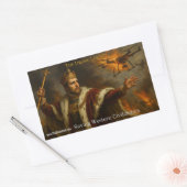 Rectangulaire A sticker of The Drone Lord fighting (Enveloppe)