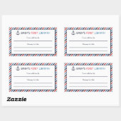 Rectangulaire Ahoy C'est un Sticker Bookplate Book (Feuille)