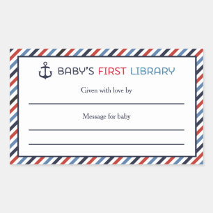Rectangulaire Ahoy C'est un Sticker Bookplate Book