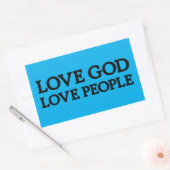 Rectangulaire AIMEZ DIEU, AIMEZ LES GENS Sticker (Enveloppe)