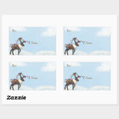 Rectangulaire Alaska Wildlife Holiday Sticker (Feuille)